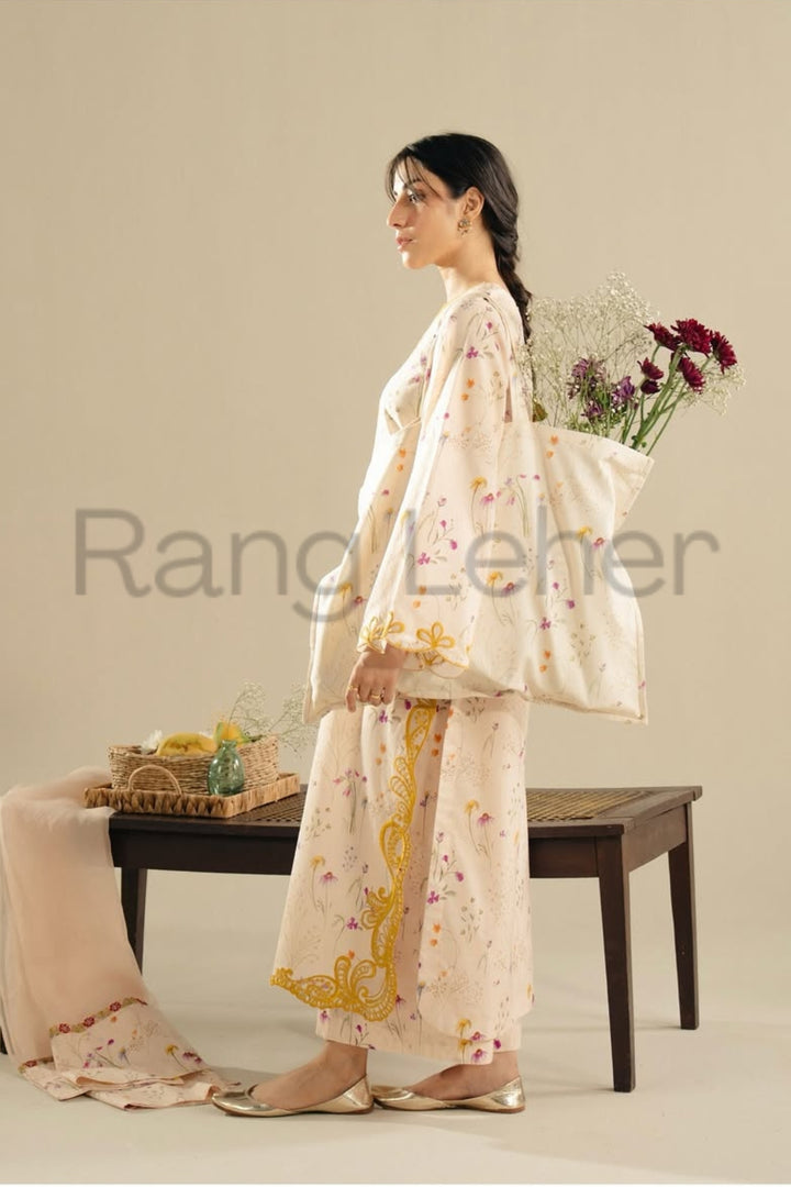 CORAL BLOSSOM 3-PIECE STITCHED SUIT