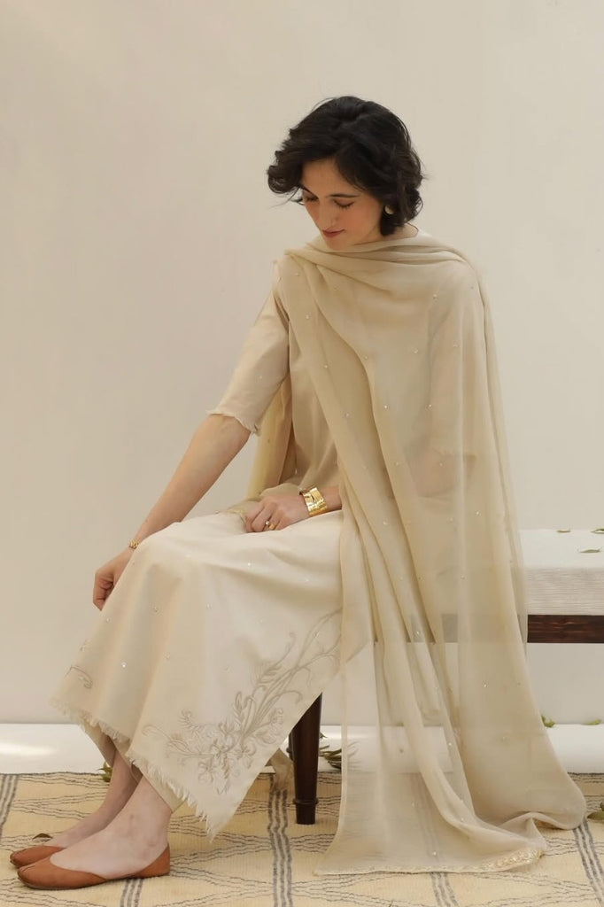 Inara Ivory 3-Piece Stitched Full Sleeves