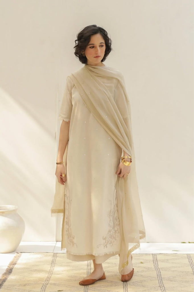 Inara Ivory 3-Piece Stitched Full Sleeves