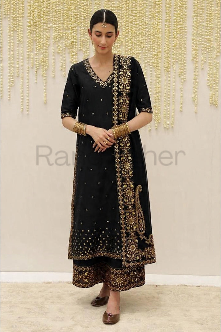 Black Grace 3 piece Embroidered Luxury Pret For Women