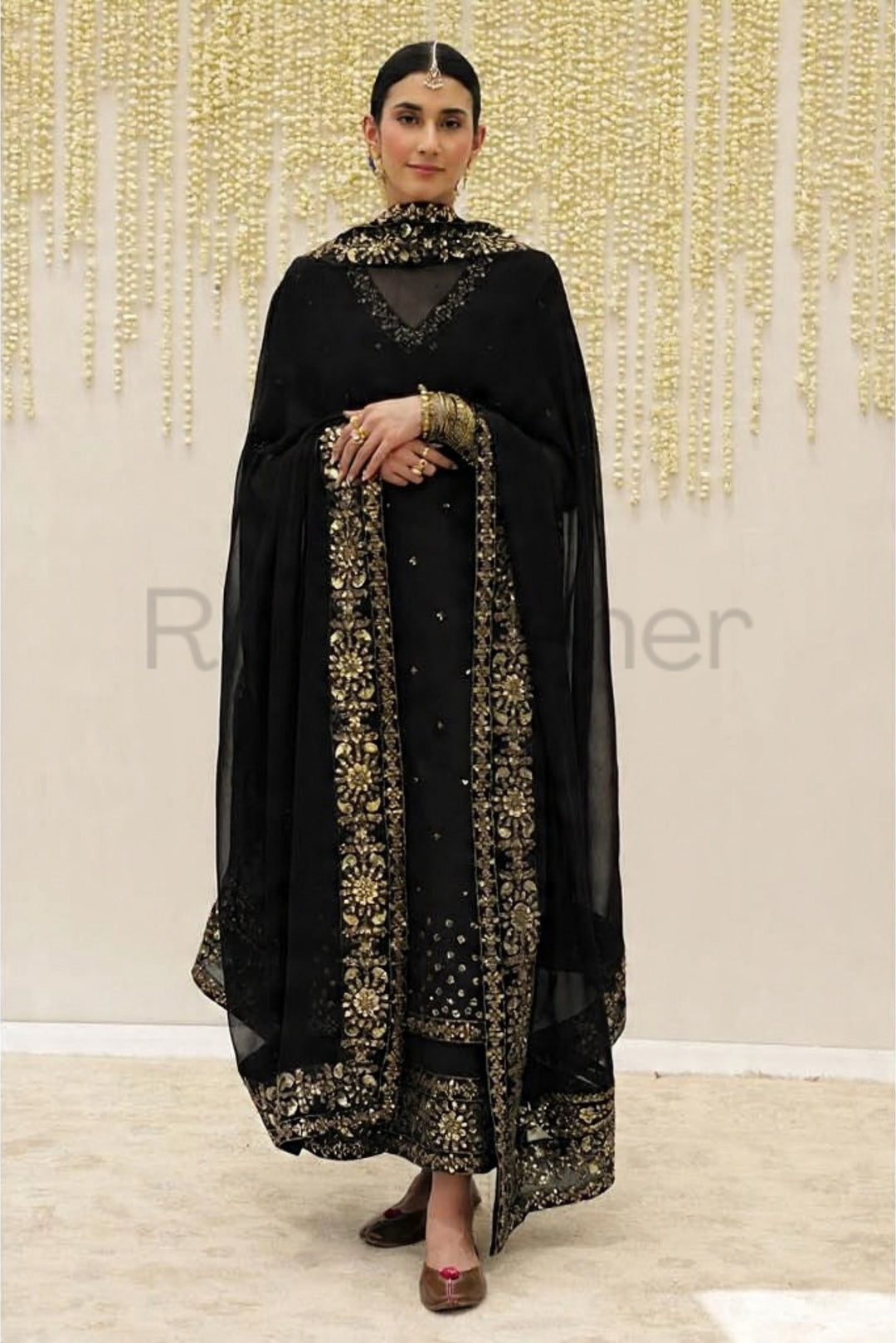 Black Grace 3 piece Embroidered Luxury Pret For Women