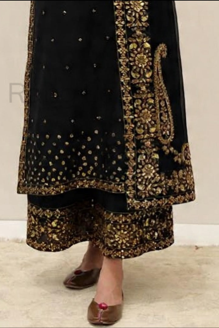 Black Grace 3 piece Embroidered Luxury Pret For Women