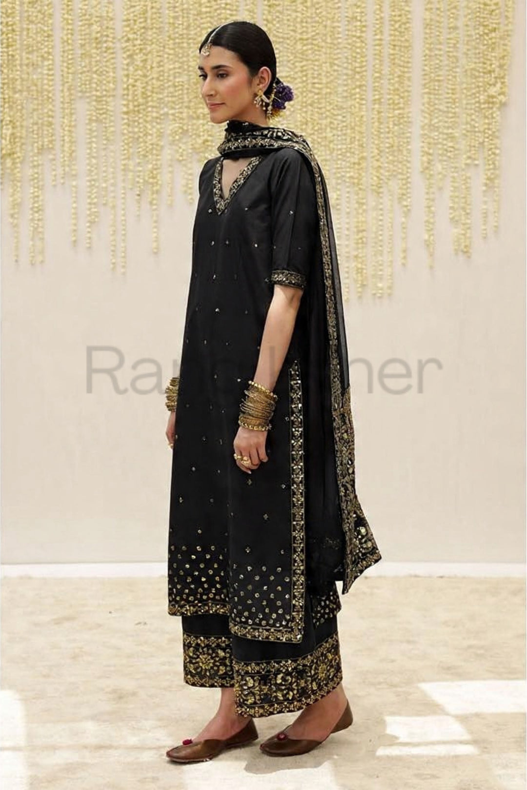 Black Grace 3 piece Embroidered Luxury Pret For Women