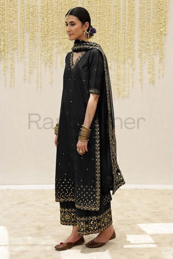 Black Grace 3 piece Embroidered Luxury Pret For Women