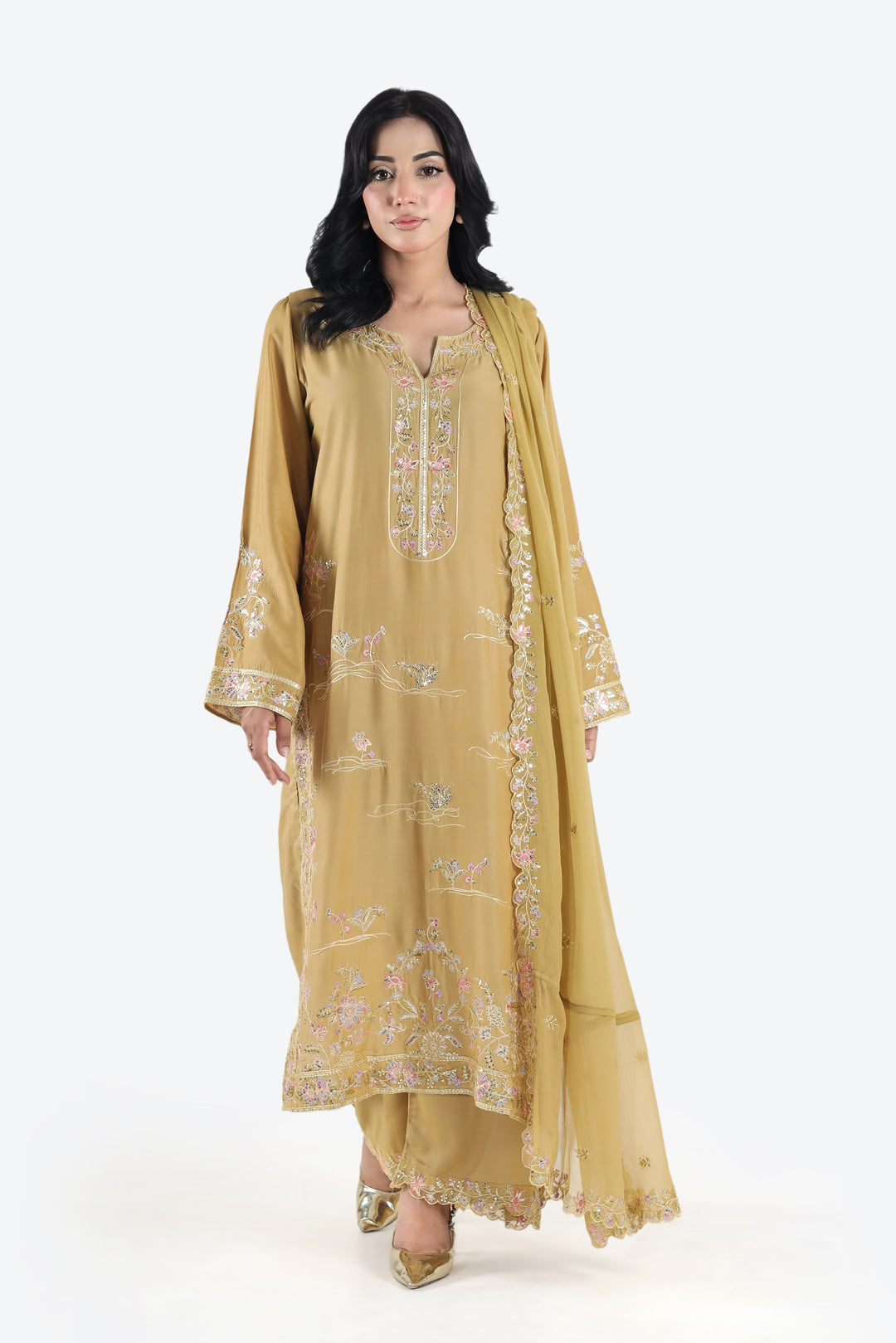 Zar-e-Sahra 3-Piece  Stitched Suit Rang Leher