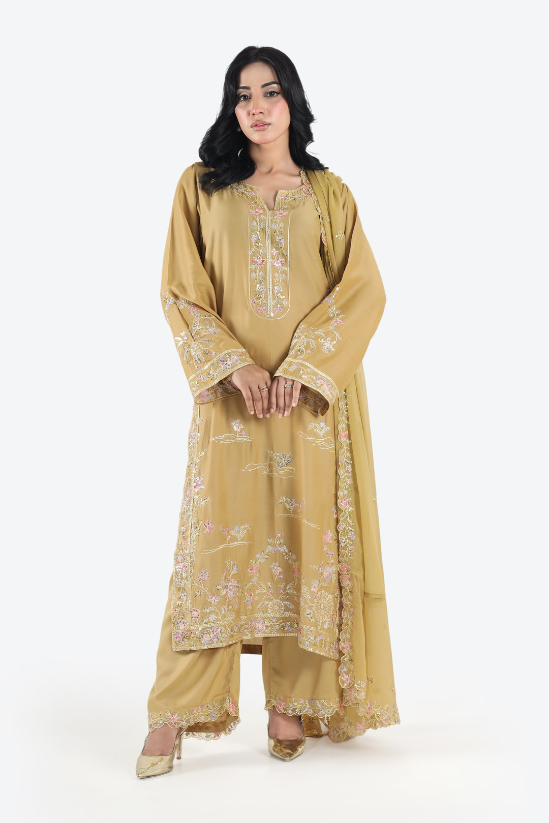 Zar-e-Sahra 3-Piece  Stitched Suit Rang Leher