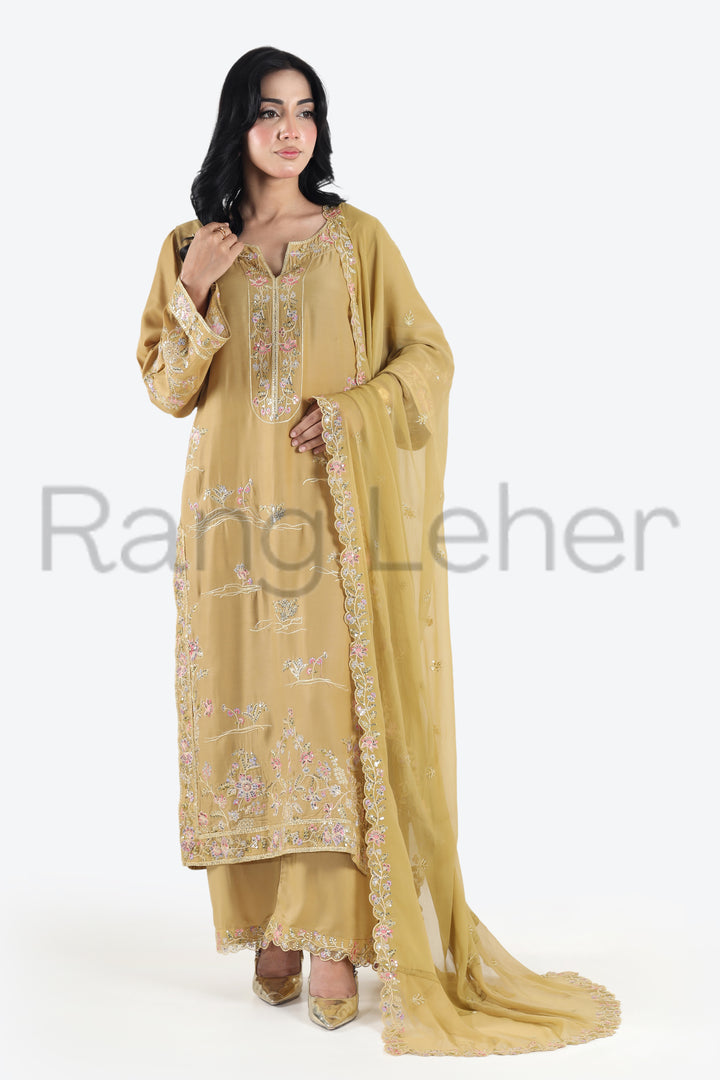 Zar-e-Sahra 3-Piece  Stitched Suit Rang Leher