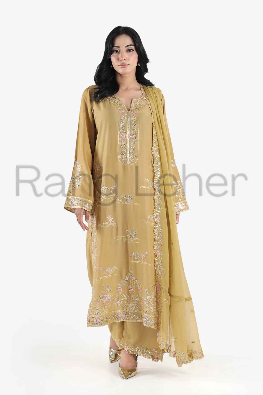 Zar-e-Sahra 3-Piece  Stitched Suit Rang Leher