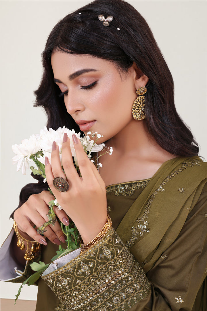 Green Mist 3 Piece Stitched